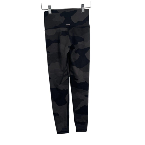 Aerie High Waisted Black Grey Camo Leggings Active Workout Womens Small - Picture 4 of 9